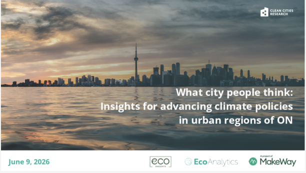 What city people think: Insights for advancing climate policies in urban regions in ON